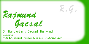 rajmund gacsal business card